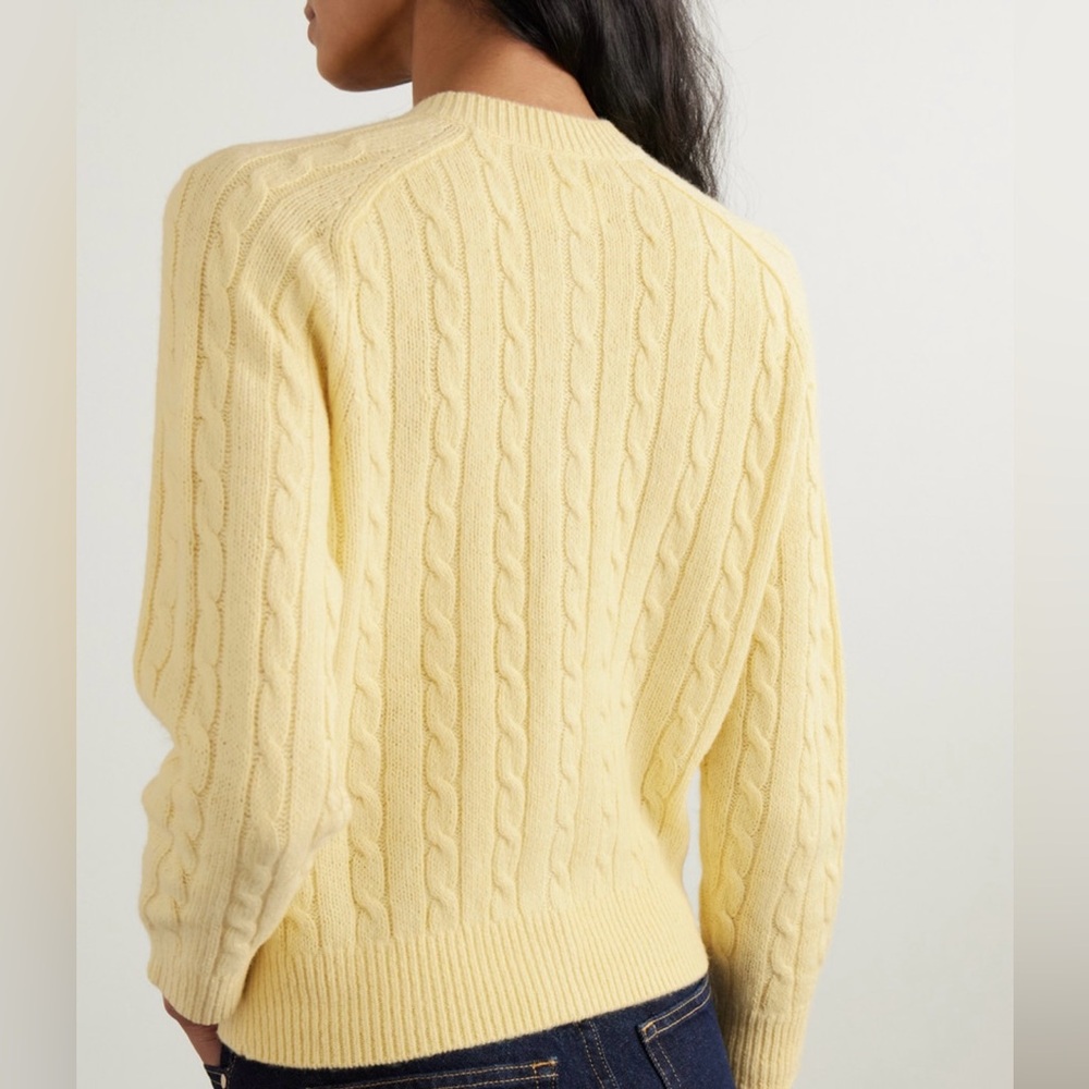 Doen Yellow Cable Knit Cardigan - Picture 6 of 11